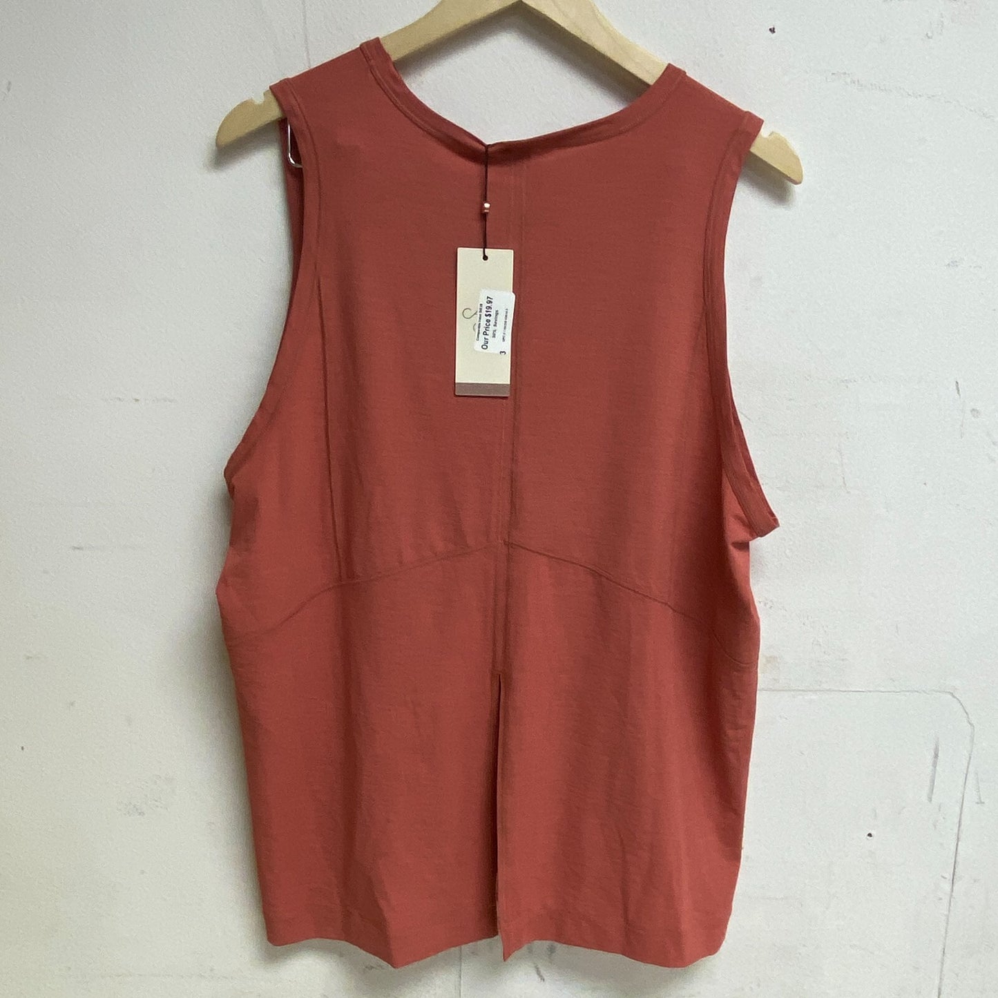 CALIA Women's Split Back Muscle  Relaxed Fit Tank Rose WAX11223