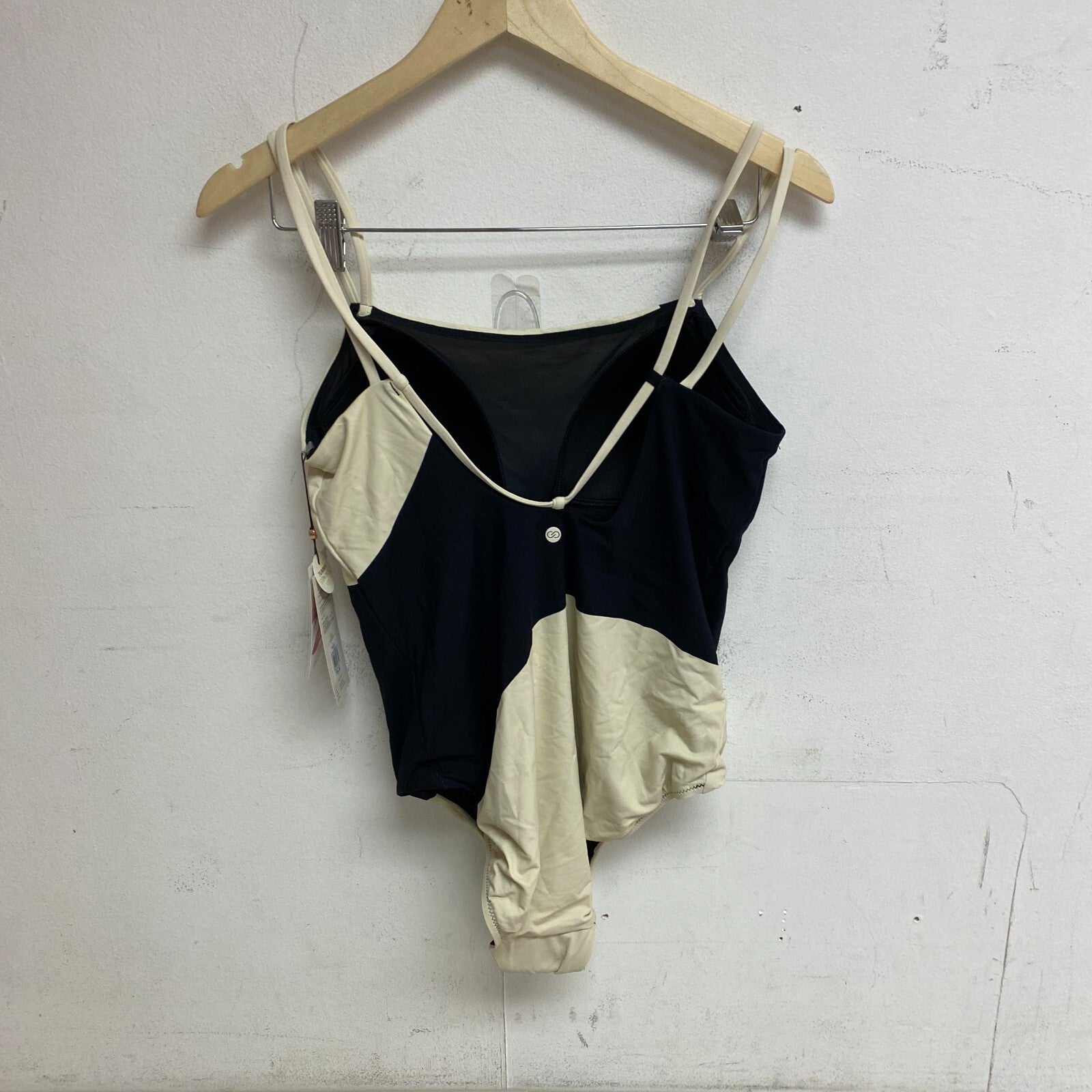 Calia Women's Strappy Back One Piece Swim Suit Black Colorblock WSA23116PRT