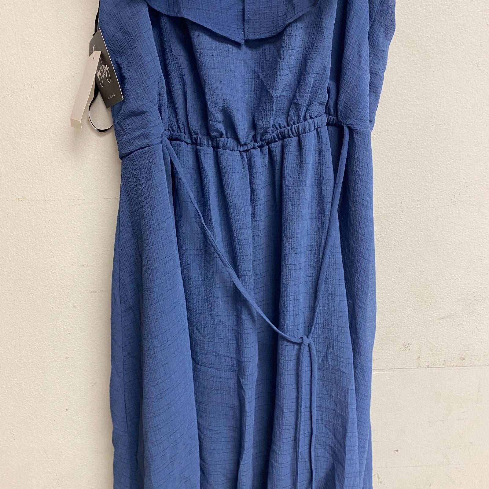 By & By Women's Casual Sheath V-Neck Ruffle Dress Size Large Color: Denim