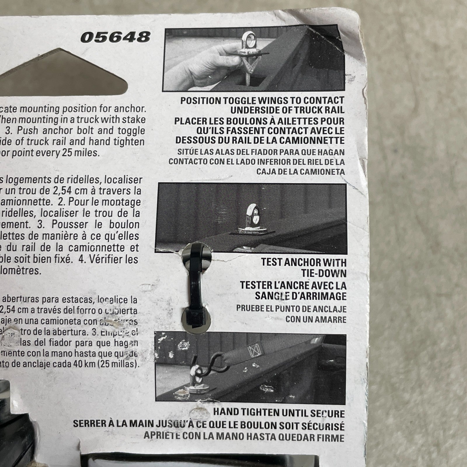 KEEPER 05648 Chrome Anchor Point 2 Pack 1,000 lb Tie-Down Rings Truck Trailer