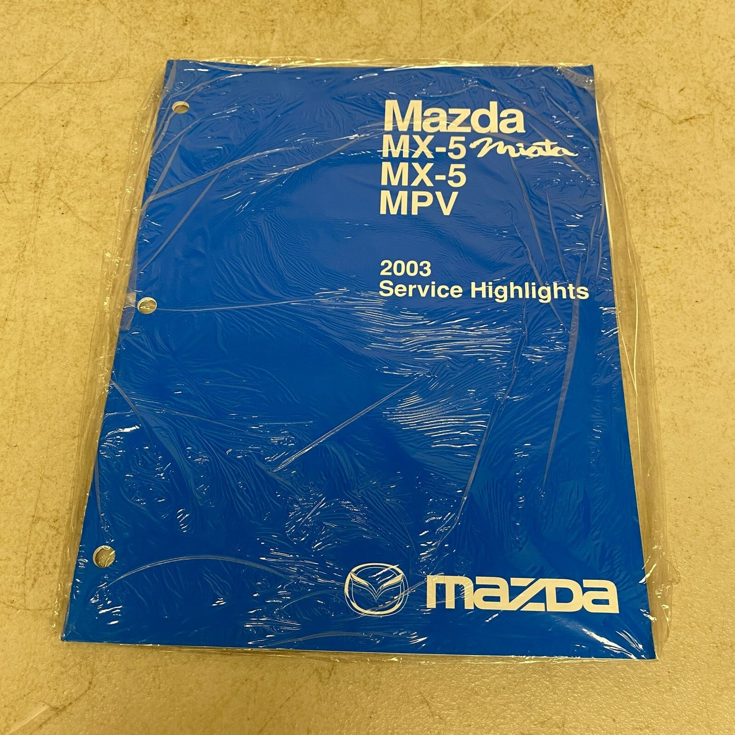 Mazda MX-5 Miata; MX-5; MPV 2003 Service Highlights 9999-95-MODL-03,#566-1CP