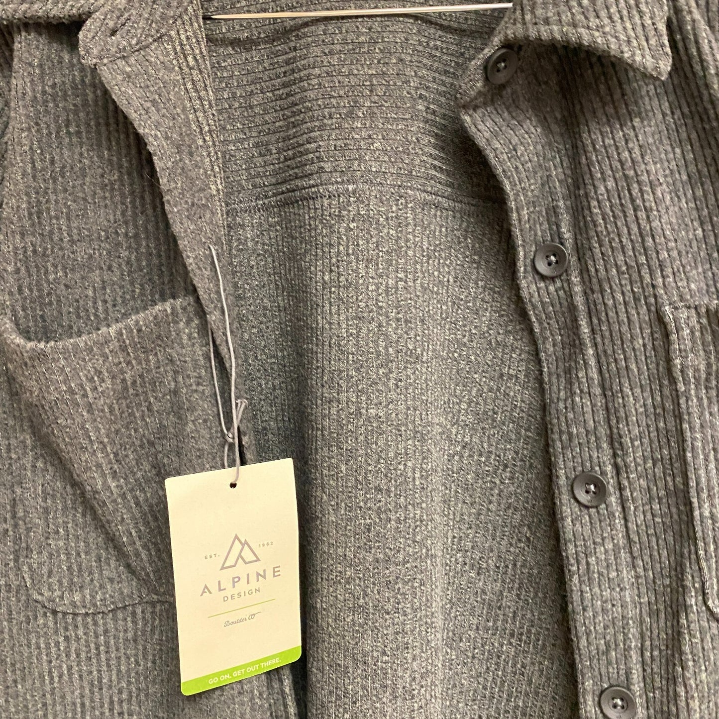 Alpine Design Women's W AD Wanderful Cord Shirt Jacket Pure Black Heather ADW231