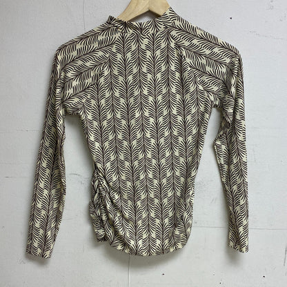 CALIA Women's Long Sleeve Rashguard Shirt White/Black WSA23800PRT BRAND NEW