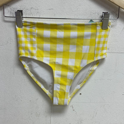 DSG Girls High Waist Swim Bottom Picnic Gingham Yellow &White  DSG8127P New