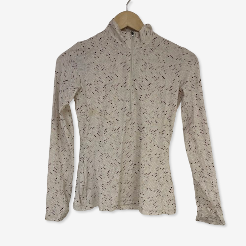 CALIA Women's UV Long Sleeve 1/2 Zip Shirt Mark Making Birch WAX71204 Size XS
