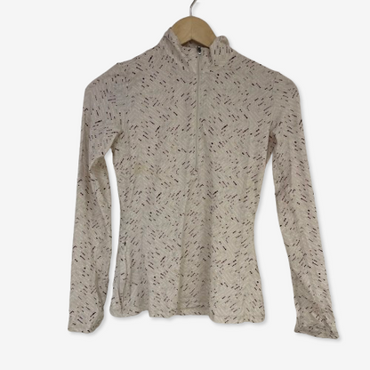 CALIA Women's UV Long Sleeve 1/2 Zip Shirt Mark Making Birch WAX71204 Size XS