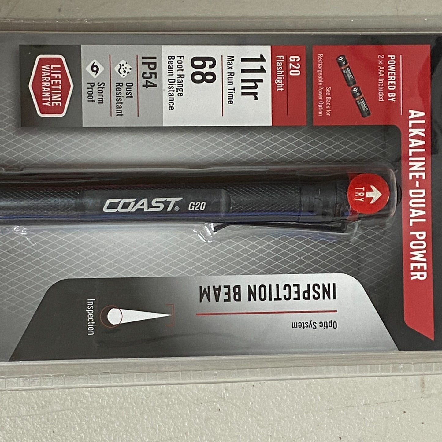 Coast G20 Flashlight Inspection Beam LED Penlight Model # 21449