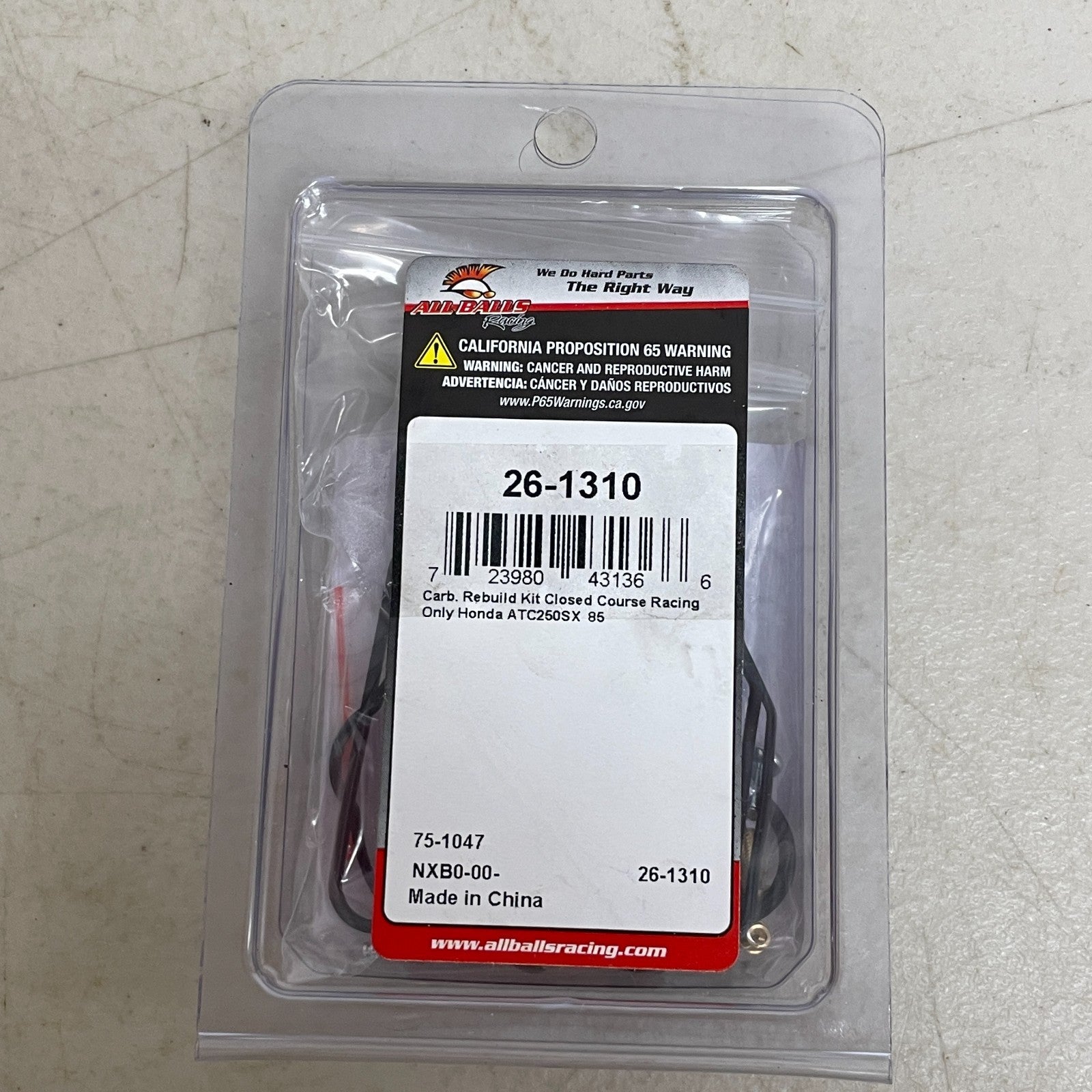 All Balls 26-1310 Carburetor Repair Kit Honda ATC250SX 1985