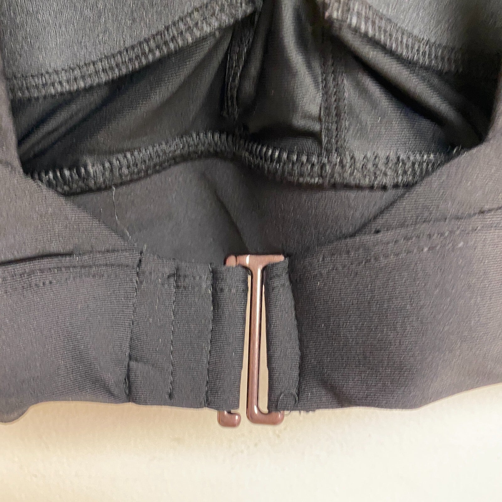 Calia Women's Swim Long Line High Neck Racerback Bikini Top Pure Black WSA21207