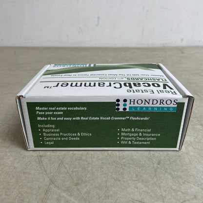 Hondros Learning Real Estate Flashcards Vocabulary Crammer 4th Edition Study