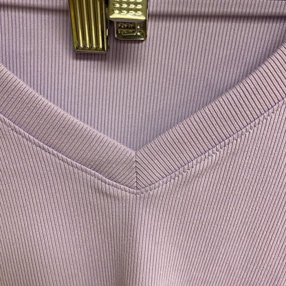 DSG Women's Performance Rib V-Neck Striped Tank Top Digital Lavender DAW22103