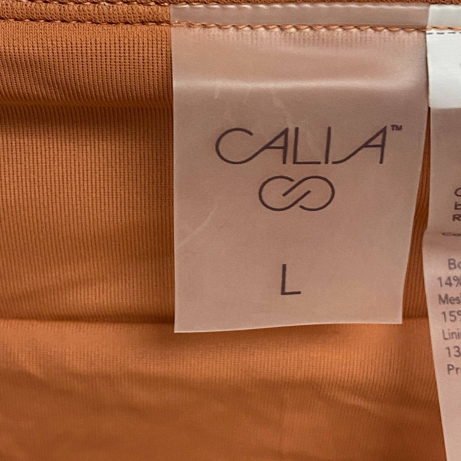 Calia Women's Wide Banded High Rise Swim Bottom APRICOT AURA WSA23408N