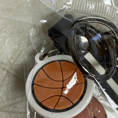 Assorted Silicone We Bare Bears Brown Bear Keychain With Basketball Accessory