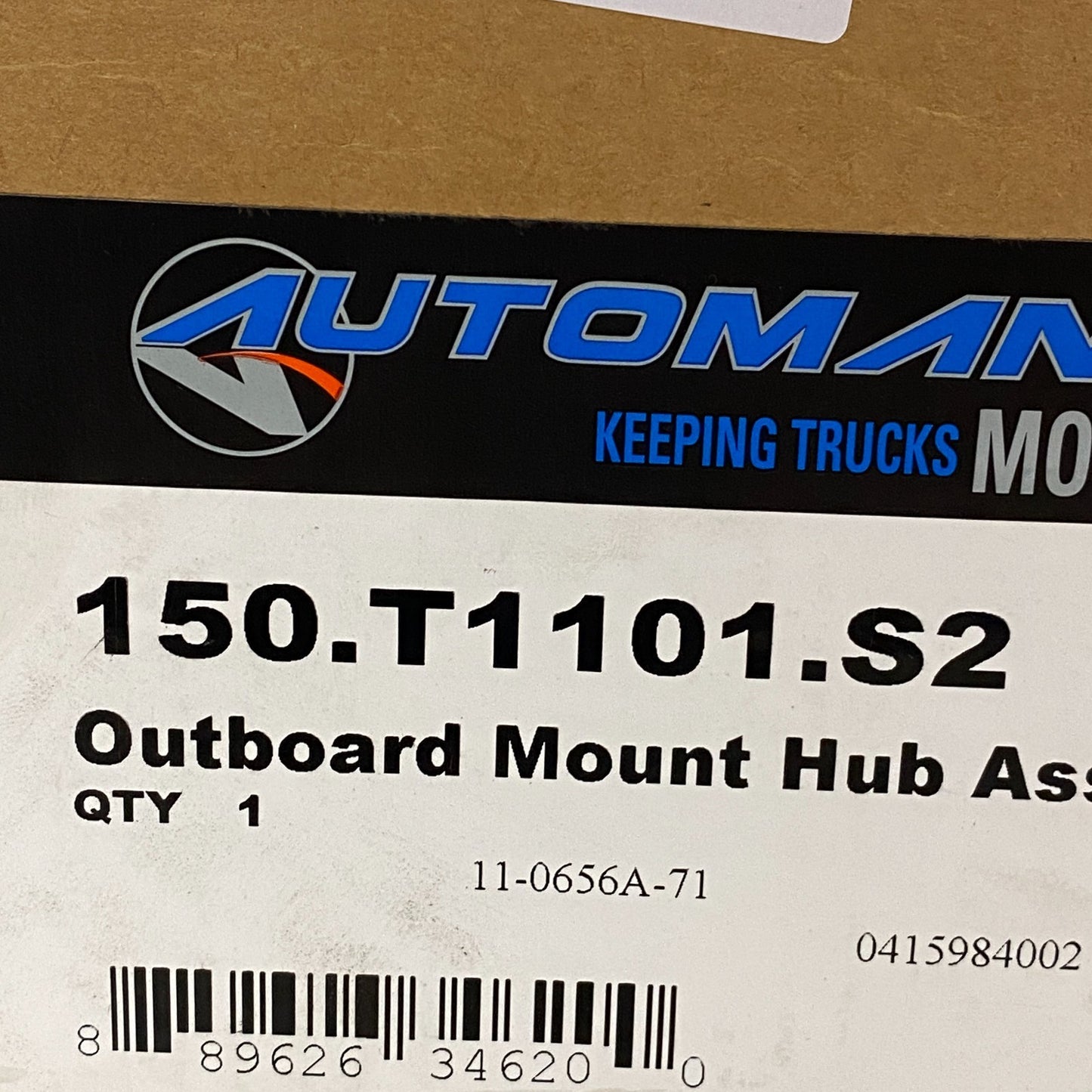 Automann Outboard Mount Hub Assembly w/ Studs 150.T1101.S2 for Truck Axles