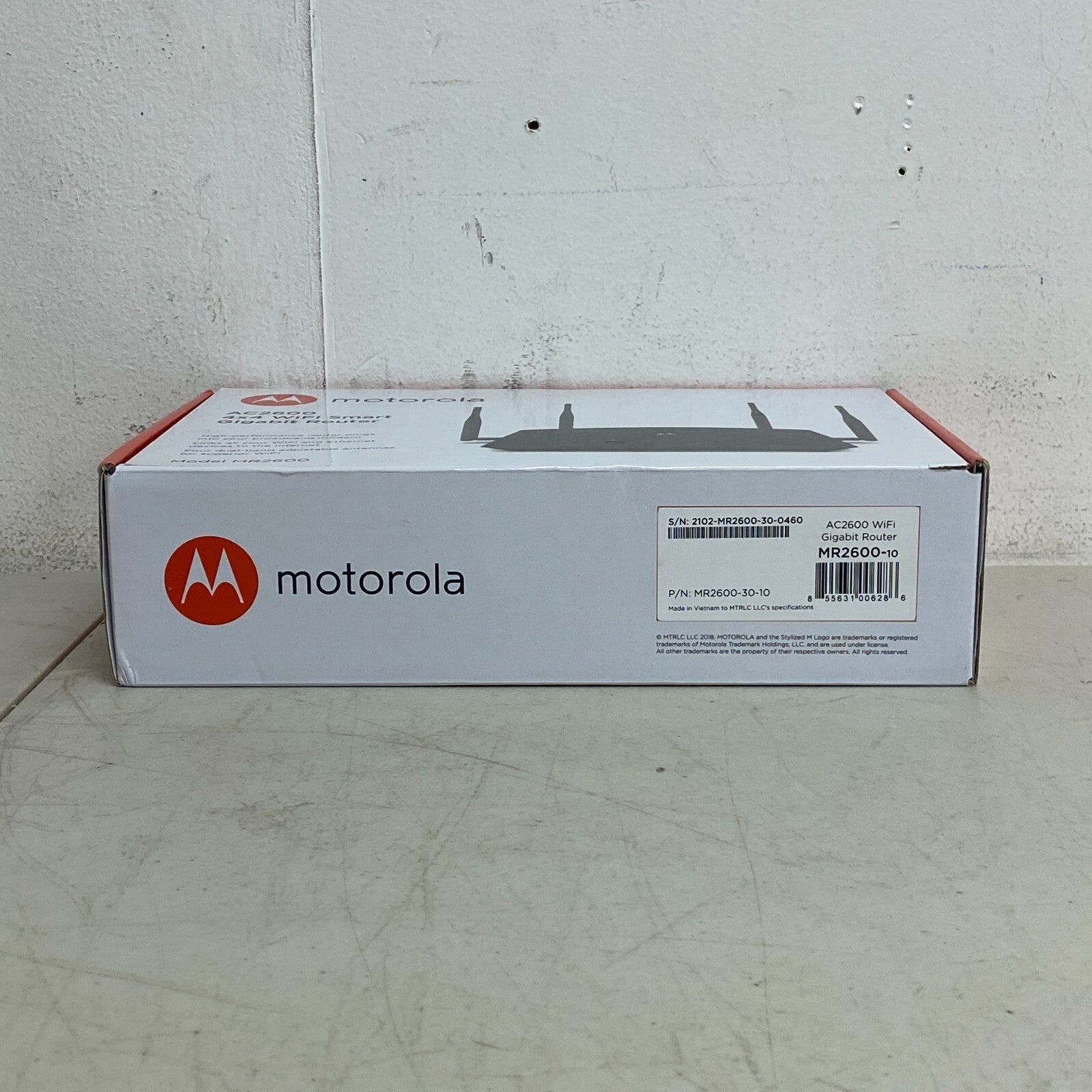 MOTOROLA AC2600 4x4 WiFi Smart Gigabit Router with Extended Range, Model MR2600