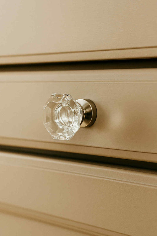 Amerock 1-1/4 in Cabinet knob Crystal/Polished Nickel BP55268CPN