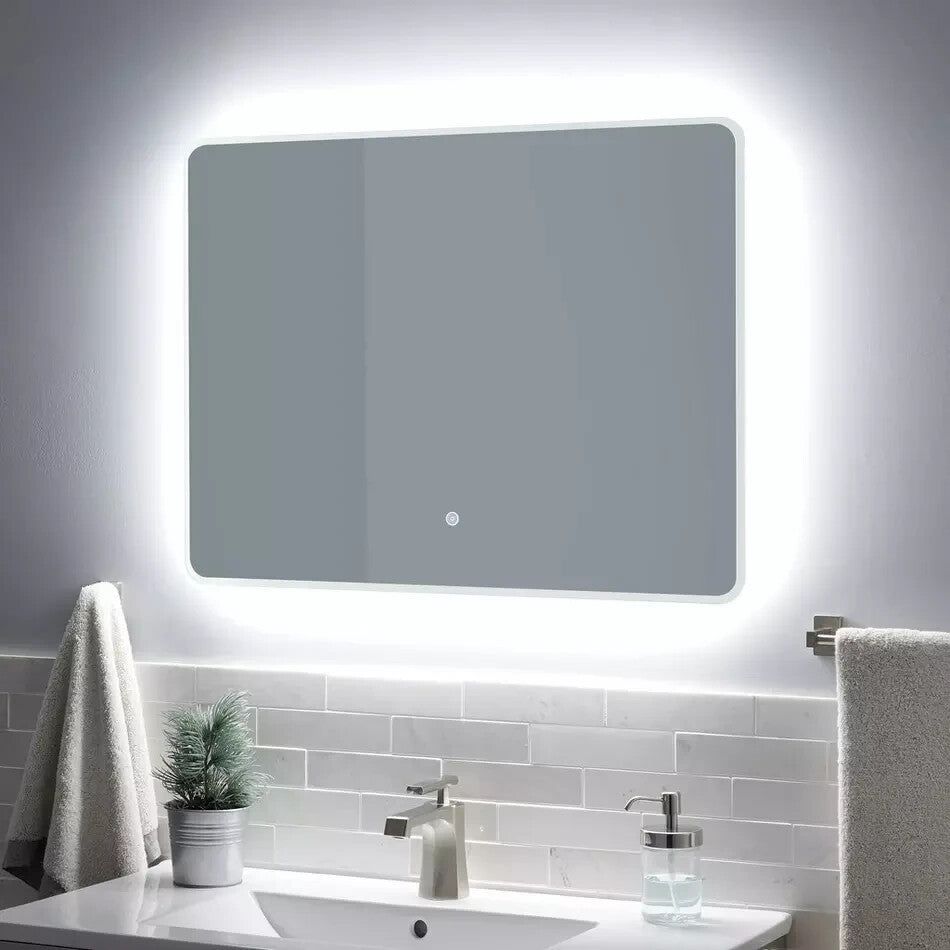 Signature Hardware 20''x27-1/2''x1-3/4'' LED Mirror 4mm copper-free silver m,,,,