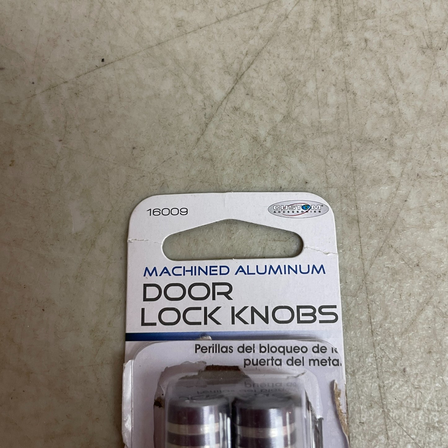 Custom Accessories Machined Aluminum Charcoal Billet Door Lock Knobs Set 16009