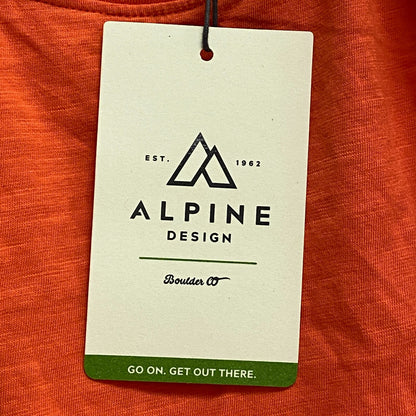 Alpine Design Womens W AD Slub Tank Spicy Salsa Sleeveless Solid ADW13100