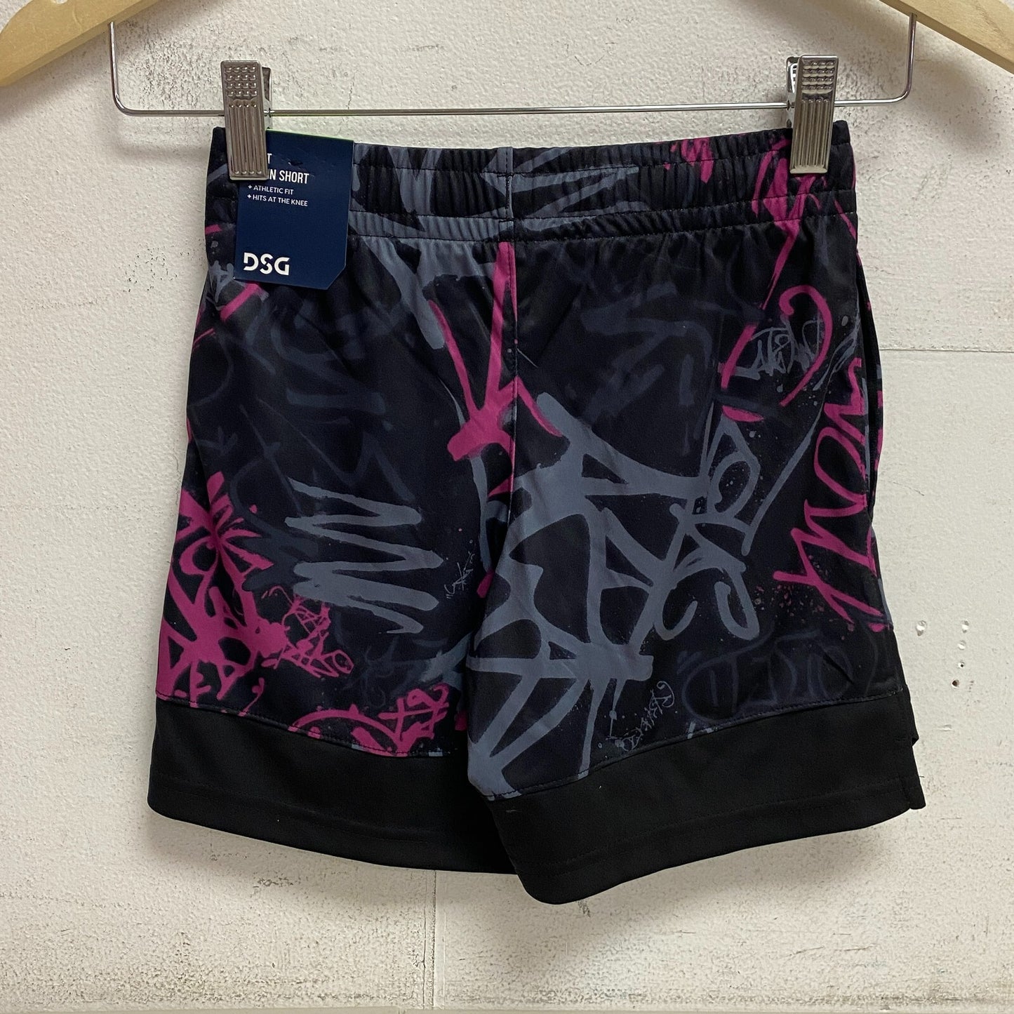 DSG Boys Knit Training Short Multi Tagger Pure Black Athletic fit DAB13103PRT