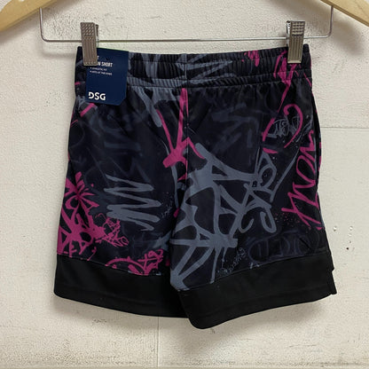 DSG Boys Knit Training Short Multi Tagger Pure Black Athletic fit DAB13103PRT