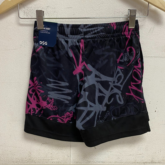 DSG Boys Knit Training Short Multi Tagger Pure Black Athletic fit DAB13103PRT