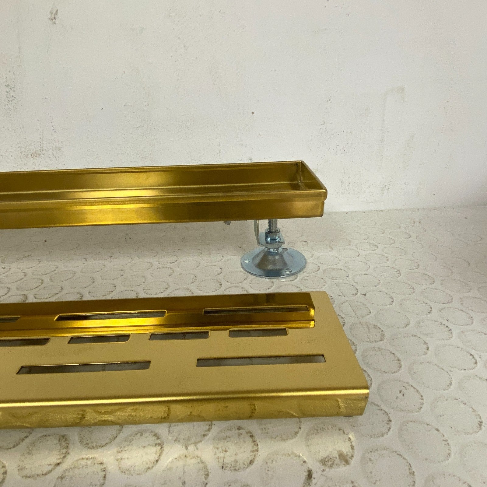Signature Hardware 36" Effendi Linear Shower Drain Polished Brass SH439052PB