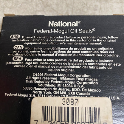 National 3087 Wheel Seal Front Inner Nitrile 1994-2003 Dodge Ram 1500 Van