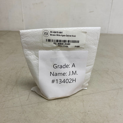 Signature Hardware Biviere White Agate Cabinet Knob 446997