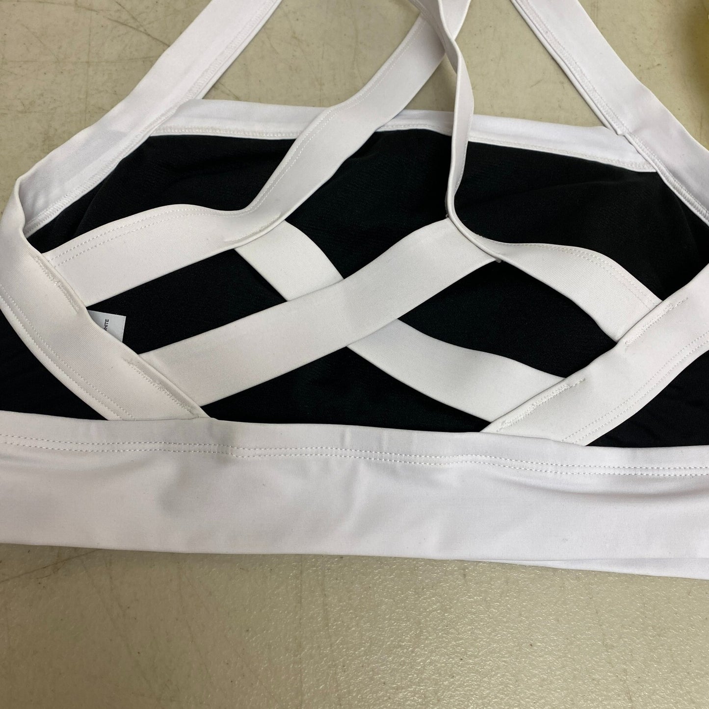 DSG Womens Maxine Swim Top Pure Black/White Solid Swim Trendy DSW2979N