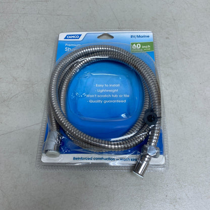 Camco 43716 Premium RV/Marine Shower Flex Hose 60" Chrome Replacement