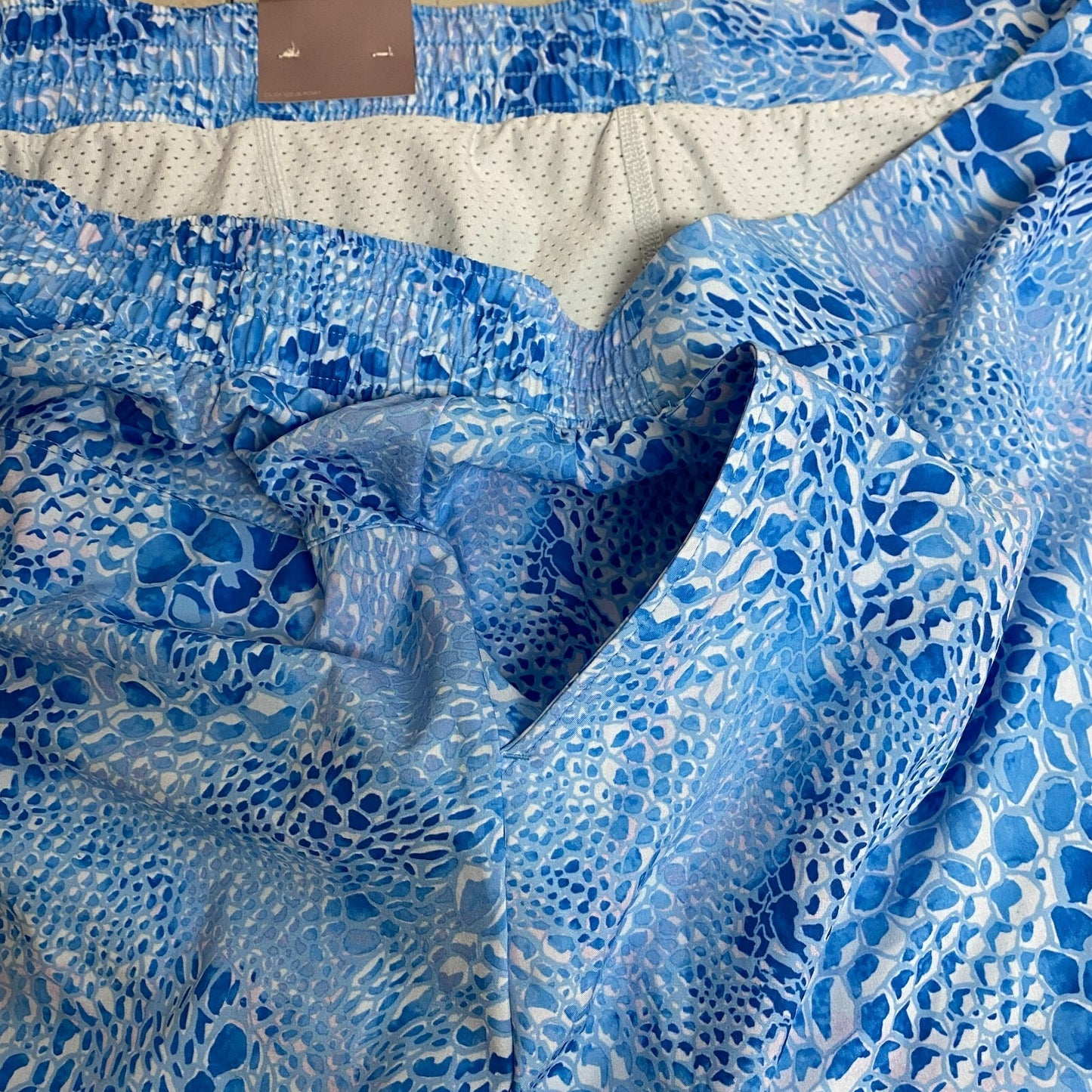 Calia Women's 16" Length Birdie Athletic Skort Blue Turtle Print WCG17020PS23