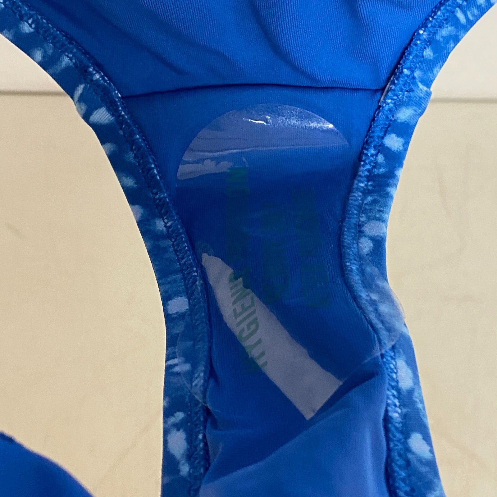 CALIA Women's Mid Rise Ruched Side Swim Bottom DEEP SEA DOTS ROYAL WSA23402PRT