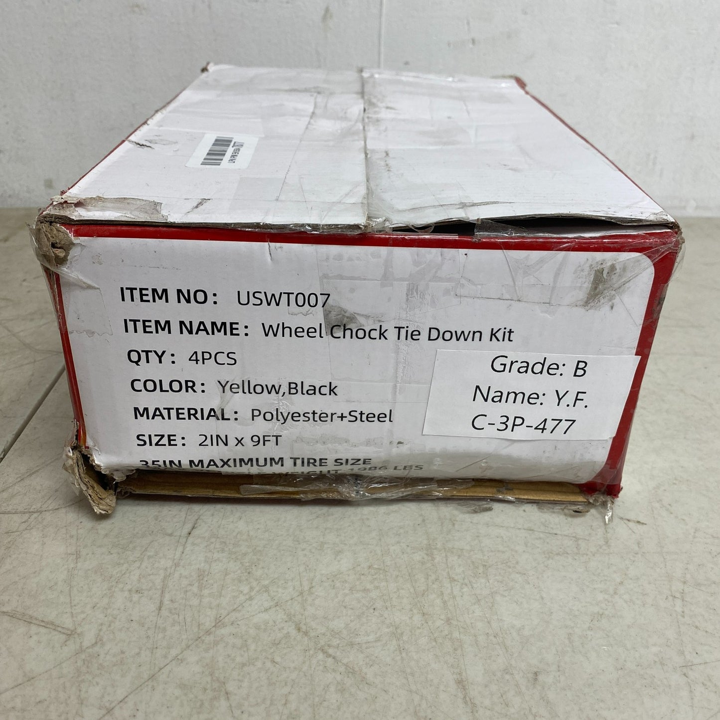 Autofonder Wheel Chock 4-Pack w/ 2x9ft E-Track Tie-Down Kit 4500lb