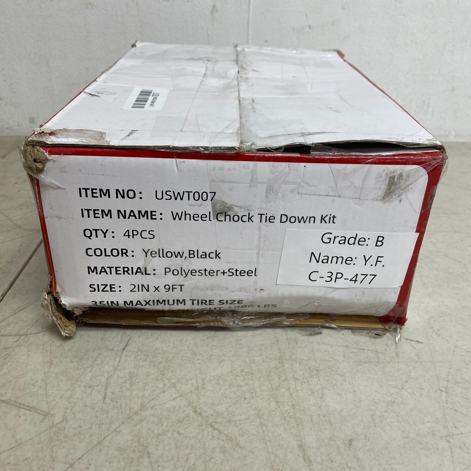 Autofonder Wheel Chock 4-Pack w/ 2x9ft E-Track Tie-Down Kit 4500lb