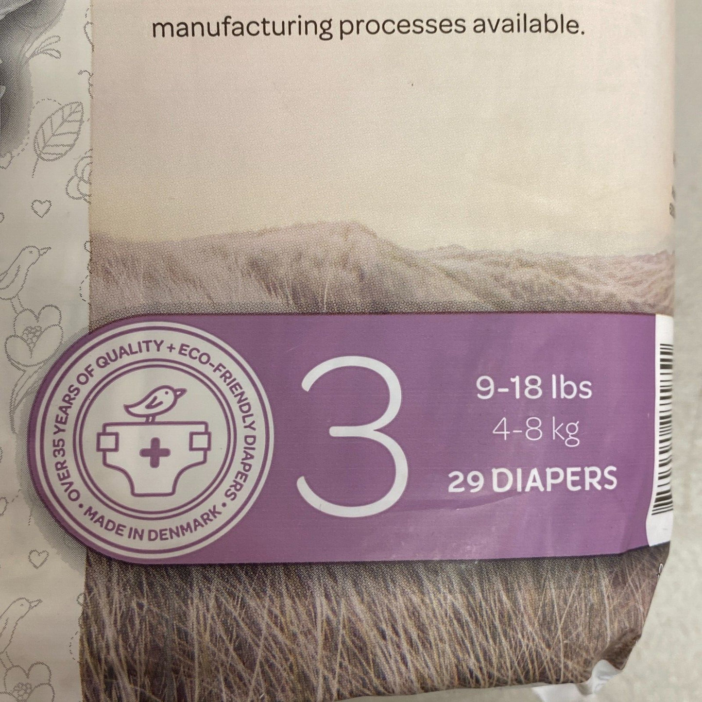 Bambo Nature Baby Baby Diaper Size 3 9 to 18 lbs. 1000016925 29 Ct