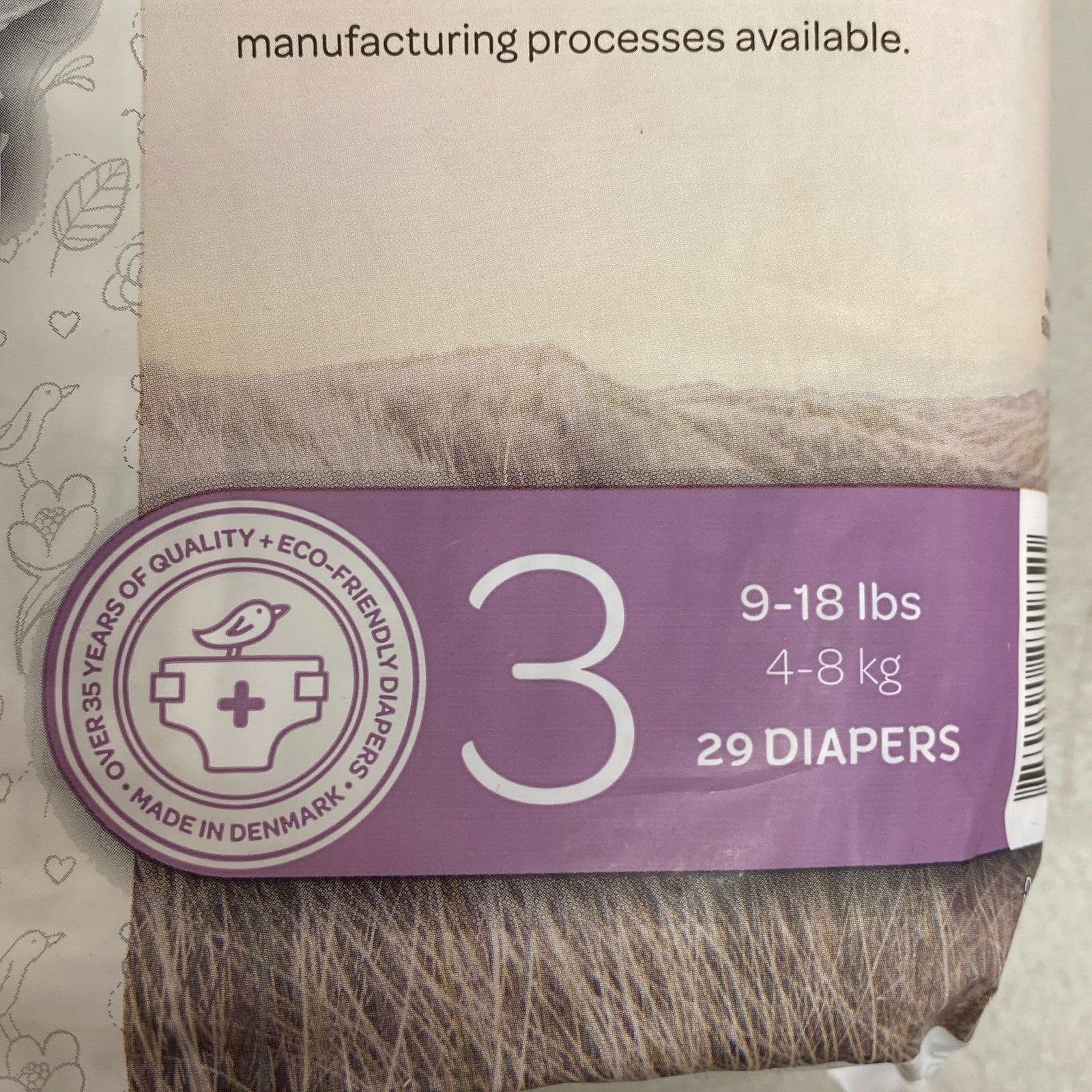 Bambo Nature Baby Baby Diaper Size 3 9 to 18 lbs. 1000016925 29 Ct