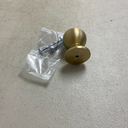 Signature Hardware 1-1/4" Rodline Solid Brass Round Cabinet Knob - Satin Brass