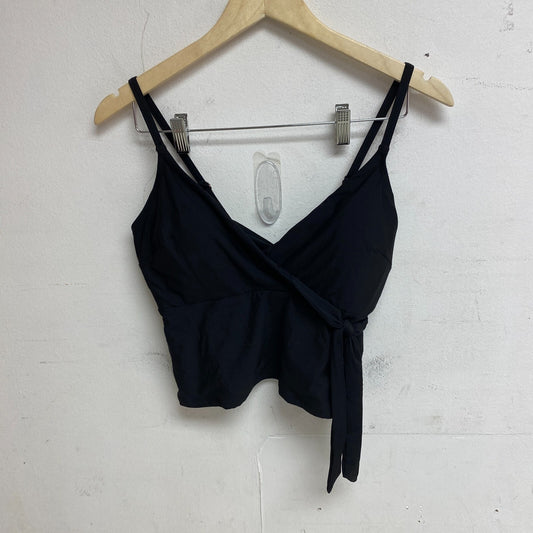 Calia Women's Top Swim Tie front Tankini Pure Black WSA22302 Brand New!