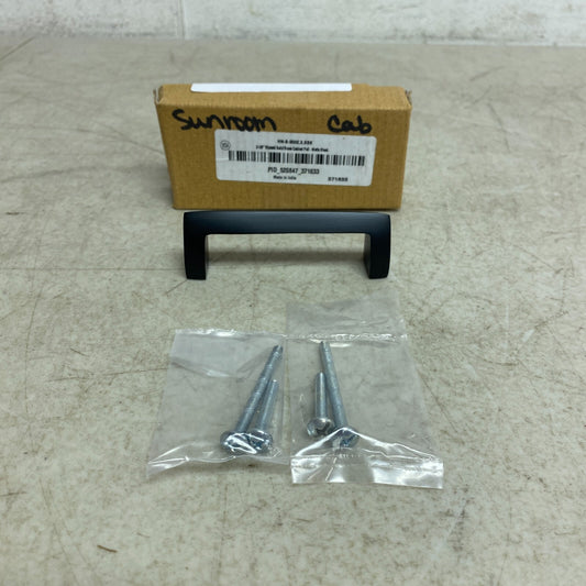 Signature Hardware 3-1/8" Rindahl Solid Brass Cabinet Pull - Matte Black