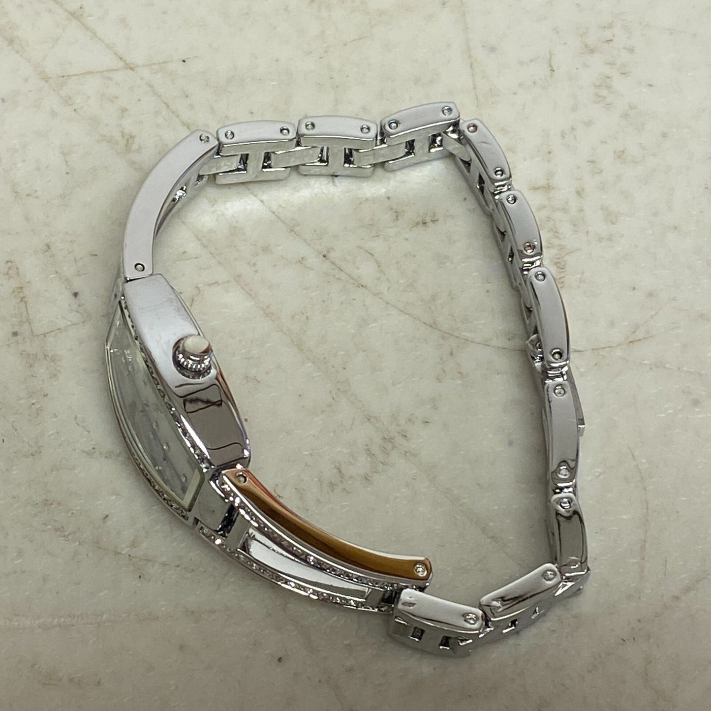 Armitron Women's 75/3531 Swarovski Crystal Acc SILVERT-Tone Bangle Watch R15