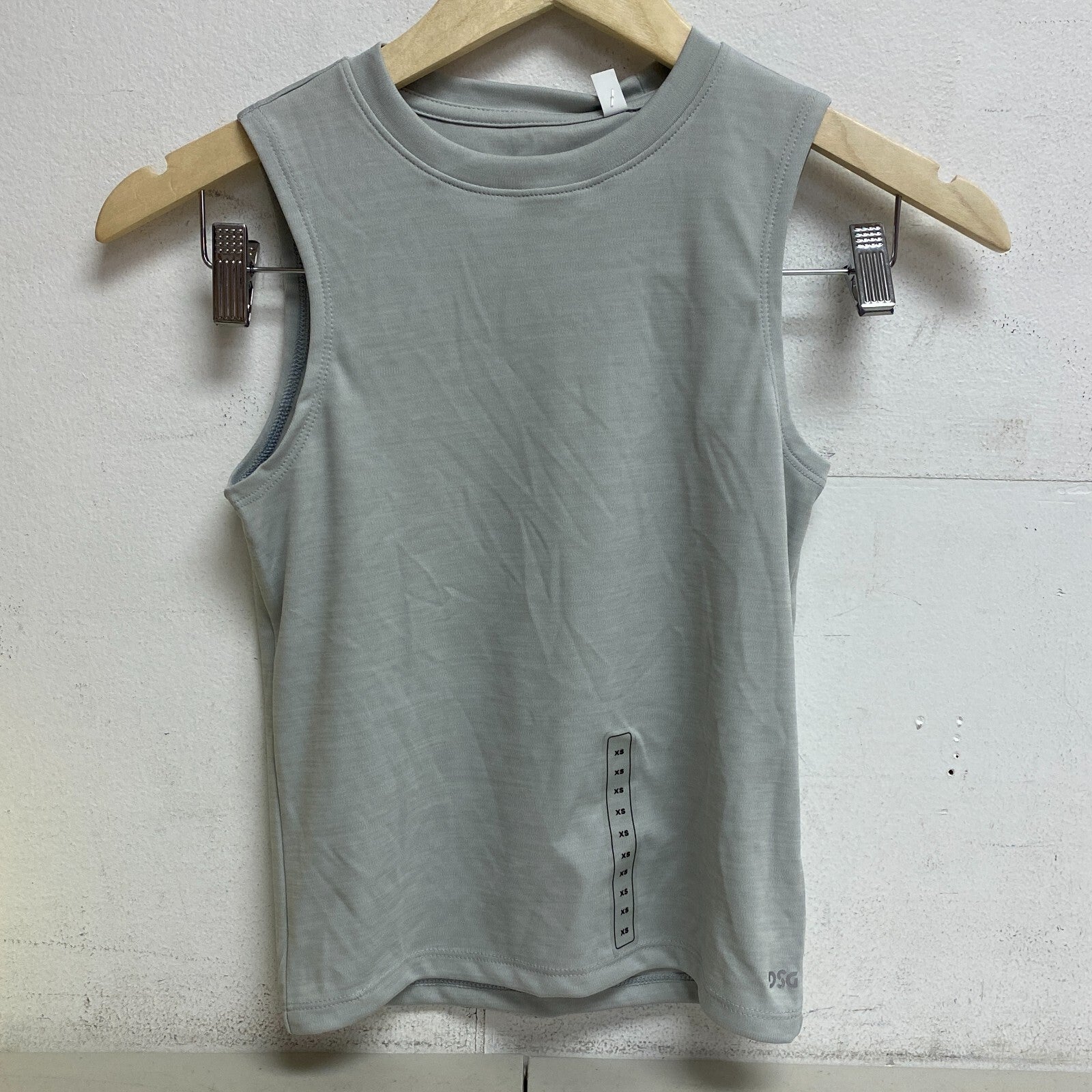 DSG Boy's Poly Muscle Tank High Rise / Pure White DAB13119 BRAND NEW