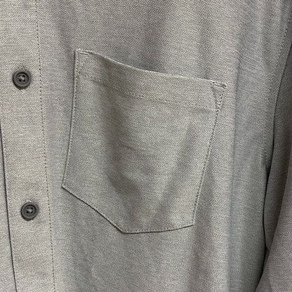 VRST Mens LS Button Down Shirt Silver Shadow Heather Collared MAX100322