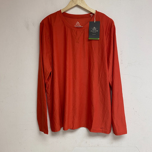 Alpine Design Mens Everyday Active Long Sleeve Tee Red Heather ADM23205 New!