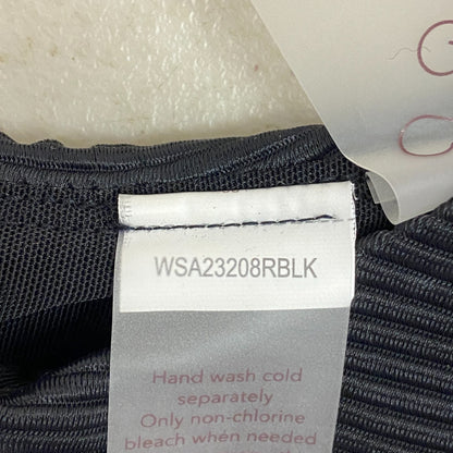 CALIA Women's Minimal One Shoulder Tummy Control Swim Top Black WSA23208RBLK New