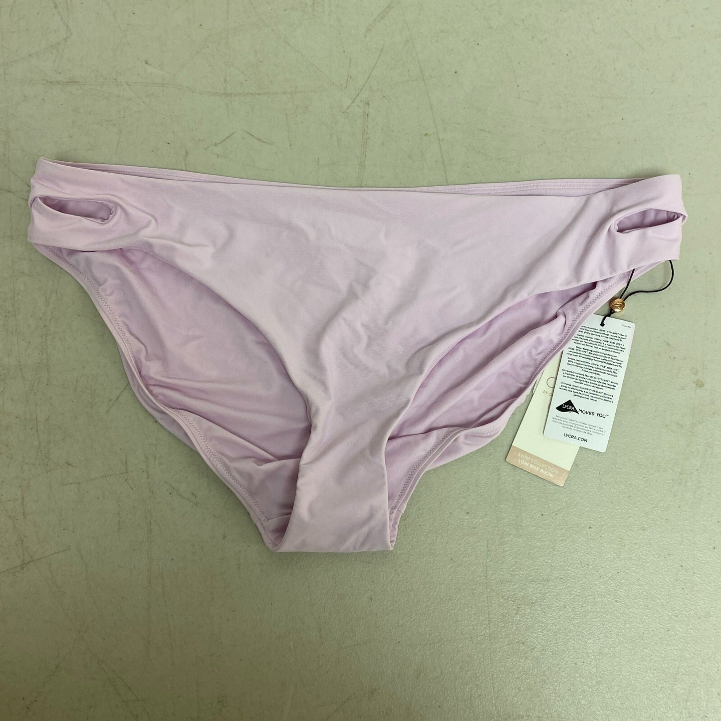 Calia Womens Keyhole Low Rise Bottom bikini Solid Lavender Sky WSA21401