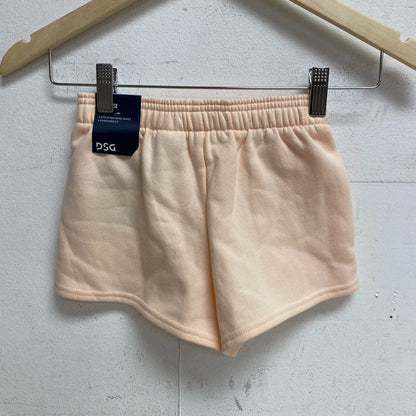 DSG Girls Relaxed Fit Boyfriend Fleece High Rise Shorts Peach Milk DAG13431