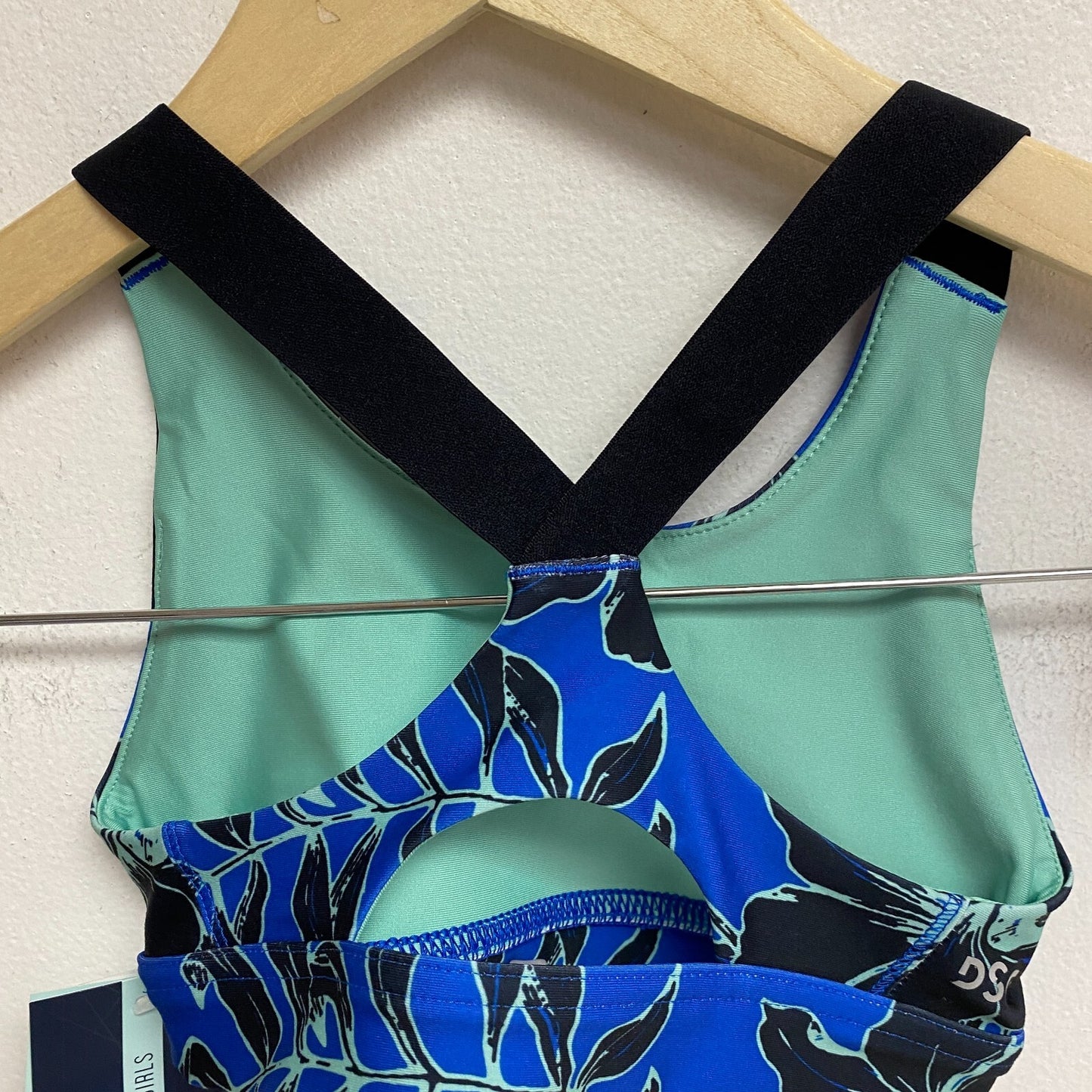 DSG Girls Performance Aspire Bra PRT Shadow Fronds Blue DAG11700PRTXG  BRAND NEW