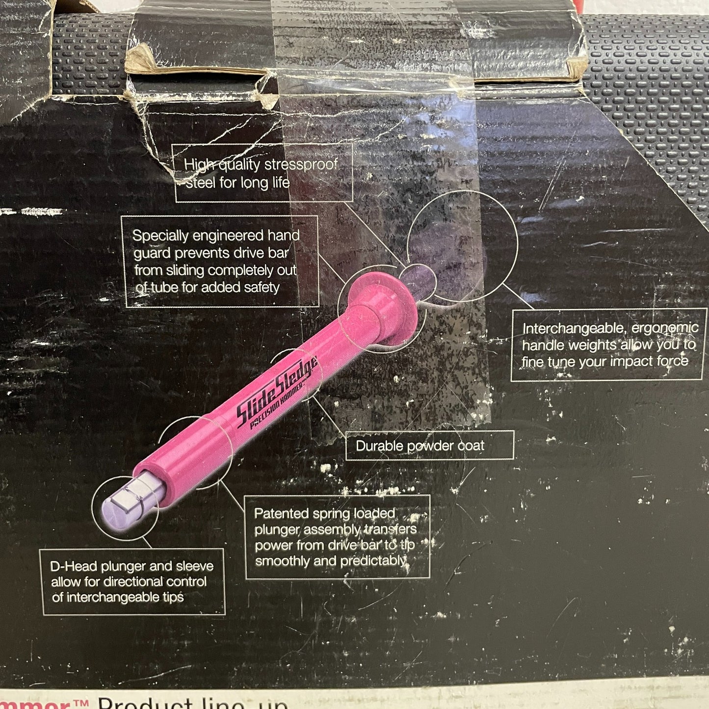 Slide Sledge Precision Hammer 9-Pc Set Interchangeable Tips 35050