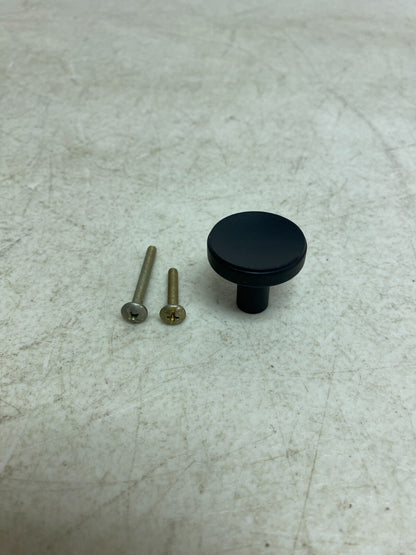 Signature Hardware 1" Lars Solid Brass Round Cabinet Knob - Black